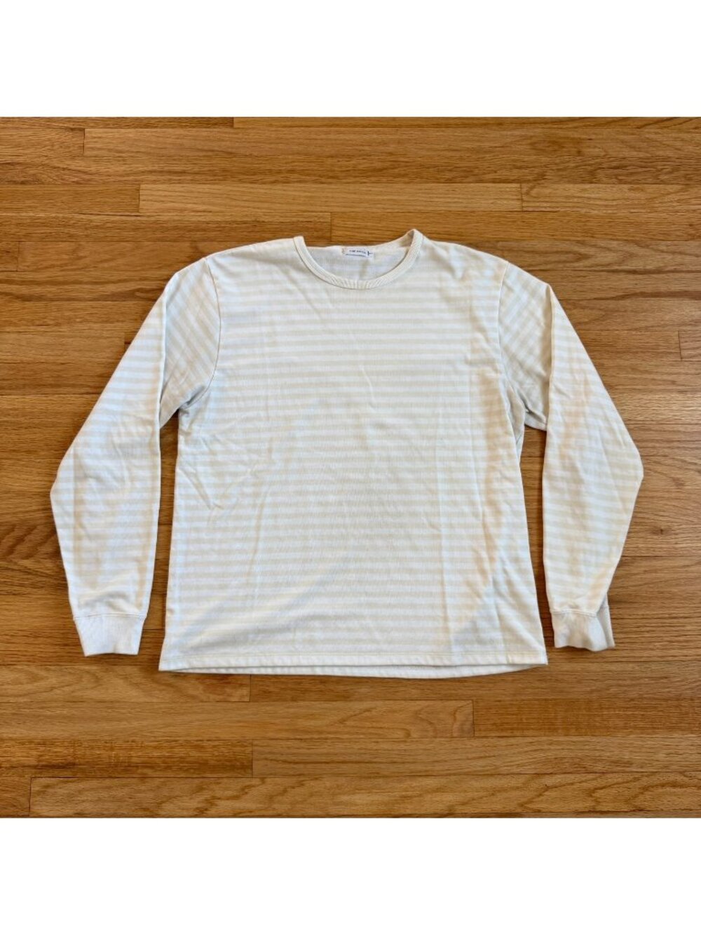 Nanamica SS21 Ecru/White L/S Stripe Tee SUHS116 Large